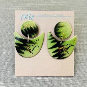 New Caroline Koons Porcelain Design Earrings